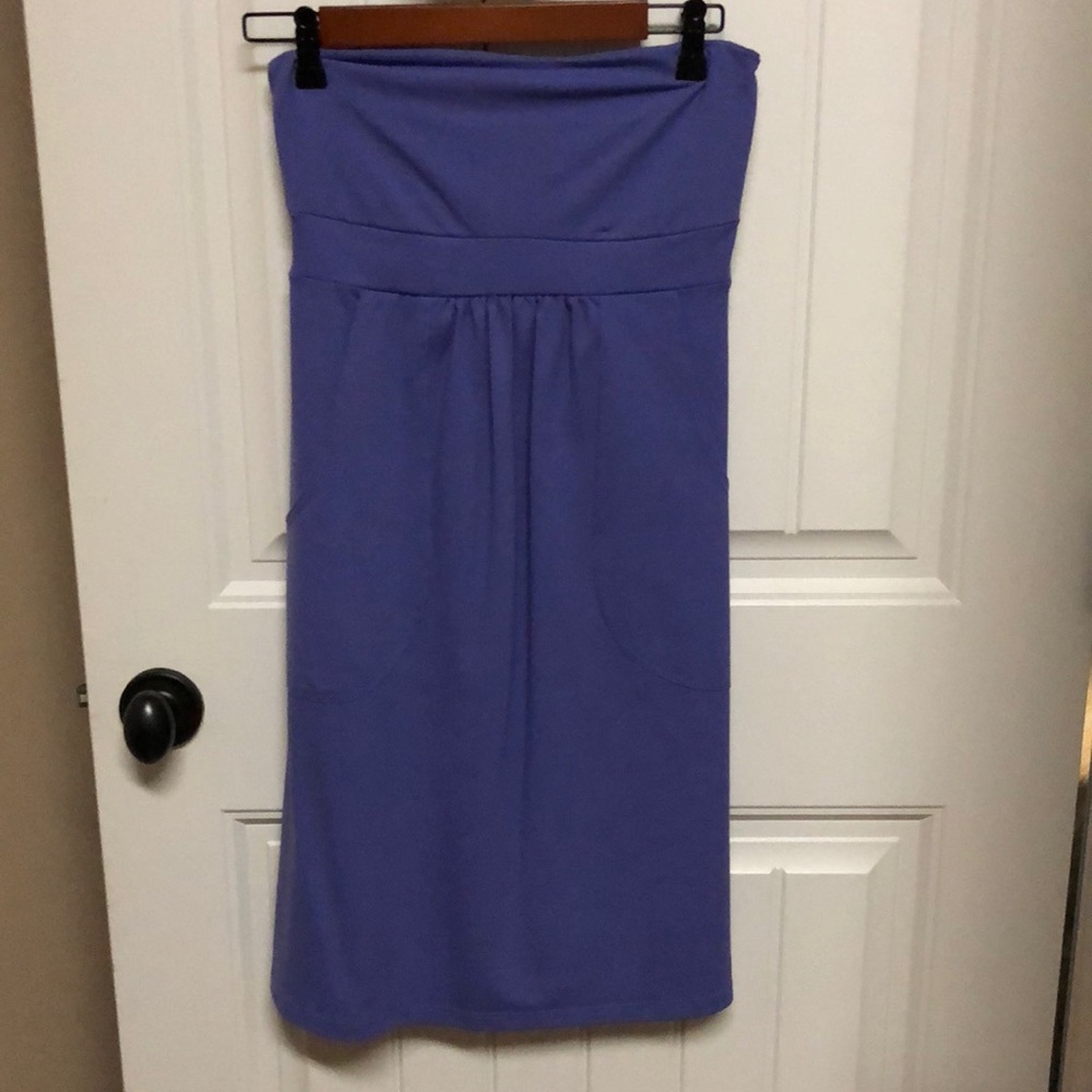Susana Monaco strapless periwinkle dress